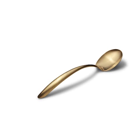 Bon Chef Ez Use Banq Svng Solid Spoon W/Hollow Cool Hndl 13.5" 2 Oz. - Gold Matte 9457GM
